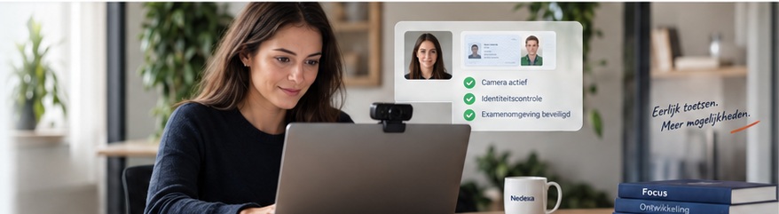 Deelnemer doet een online Nedexa-examen